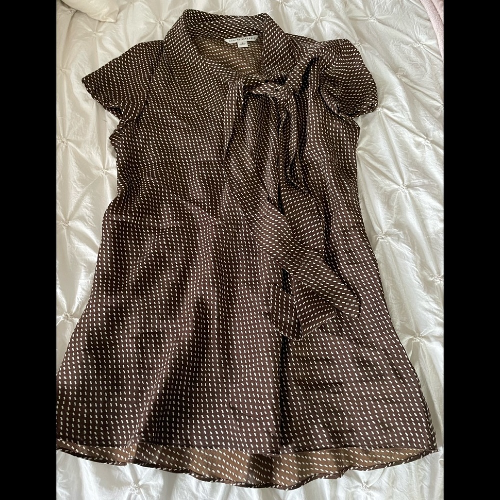 Brown tie neck bliss by Banana Republic